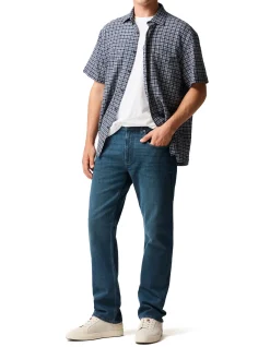 Kurow Relaxed Fit Mid Blue Italian Denim Jeans