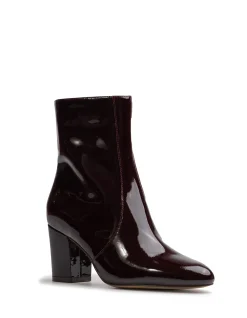 Kyrah Raisin Patent Leather Ankle Boot