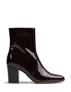 Kyrah Raisin Patent Leather Ankle Boot