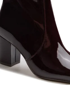 Kyrah Raisin Patent Leather Ankle Boot
