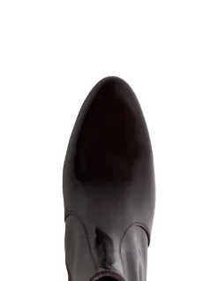 Kyrah Raisin Patent Leather Ankle Boot