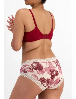 LACETAILS VISCOSE BAMBOO PRINT MIDI BRIEF