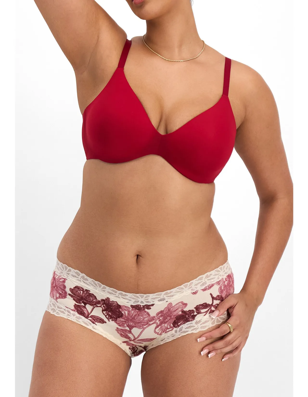 LACETAILS VISCOSE BAMBOO PRINT MIDI BRIEF