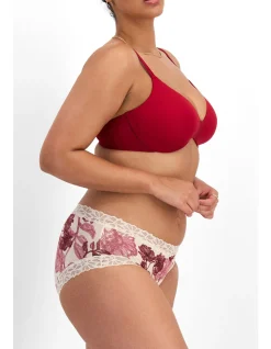 LACETAILS VISCOSE BAMBOO PRINT MIDI BRIEF