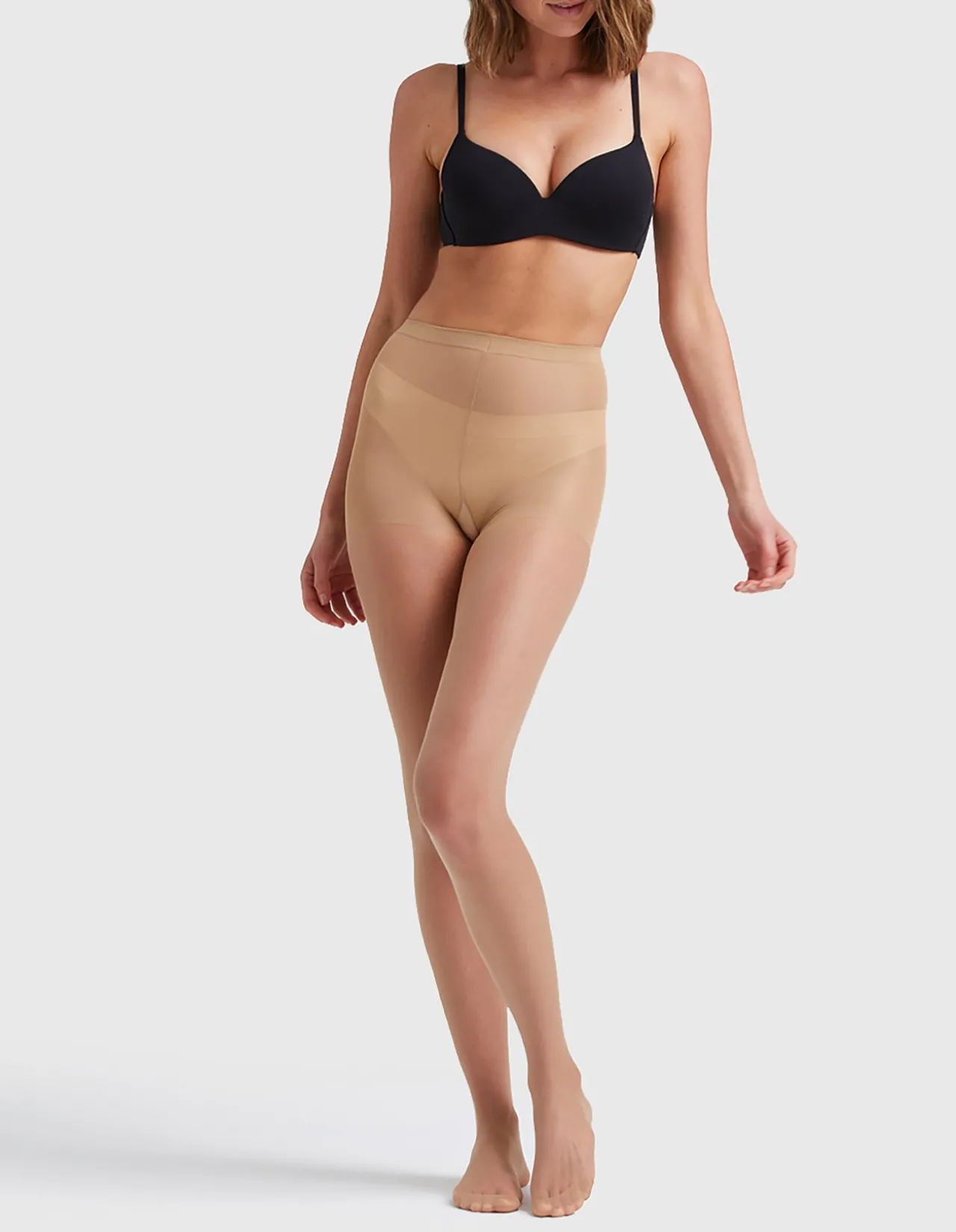 Ladder Resist Bodyshaper Sheer Pantyhose 10 Denier