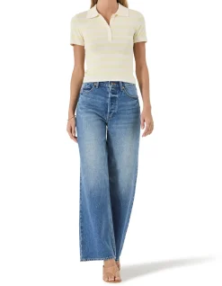 Lady Knit Polo Top
