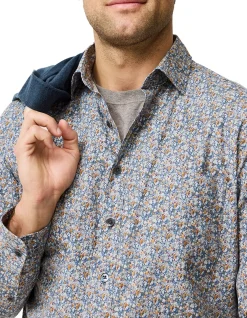 LANCASHIRE CREEK LONG SLEEVE SPORTS FIT SHIRT - BOTANICAL
