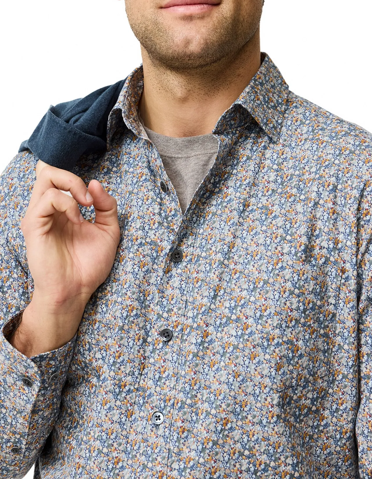 LANCASHIRE CREEK LONG SLEEVE SPORTS FIT SHIRT - BOTANICAL
