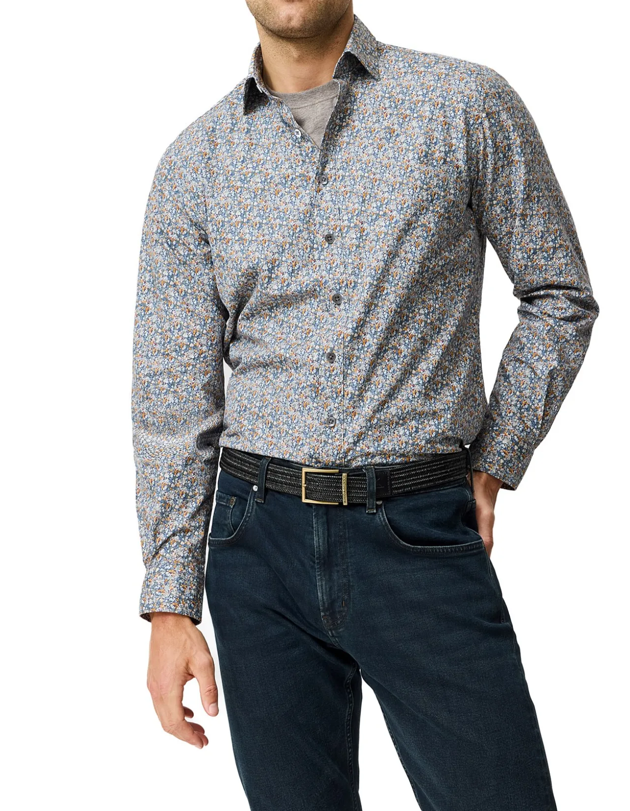 LANCASHIRE CREEK LONG SLEEVE SPORTS FIT SHIRT - BOTANICAL