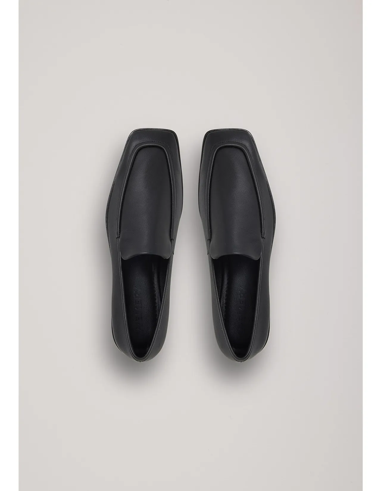 Lane Square-Toe Leather Block Heel Loafer