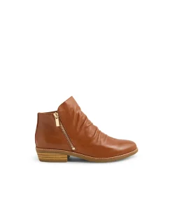 Lankin Twin Zip Low Heel Leather Ankle Boots