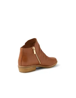 Lankin Twin Zip Low Heel Leather Ankle Boots