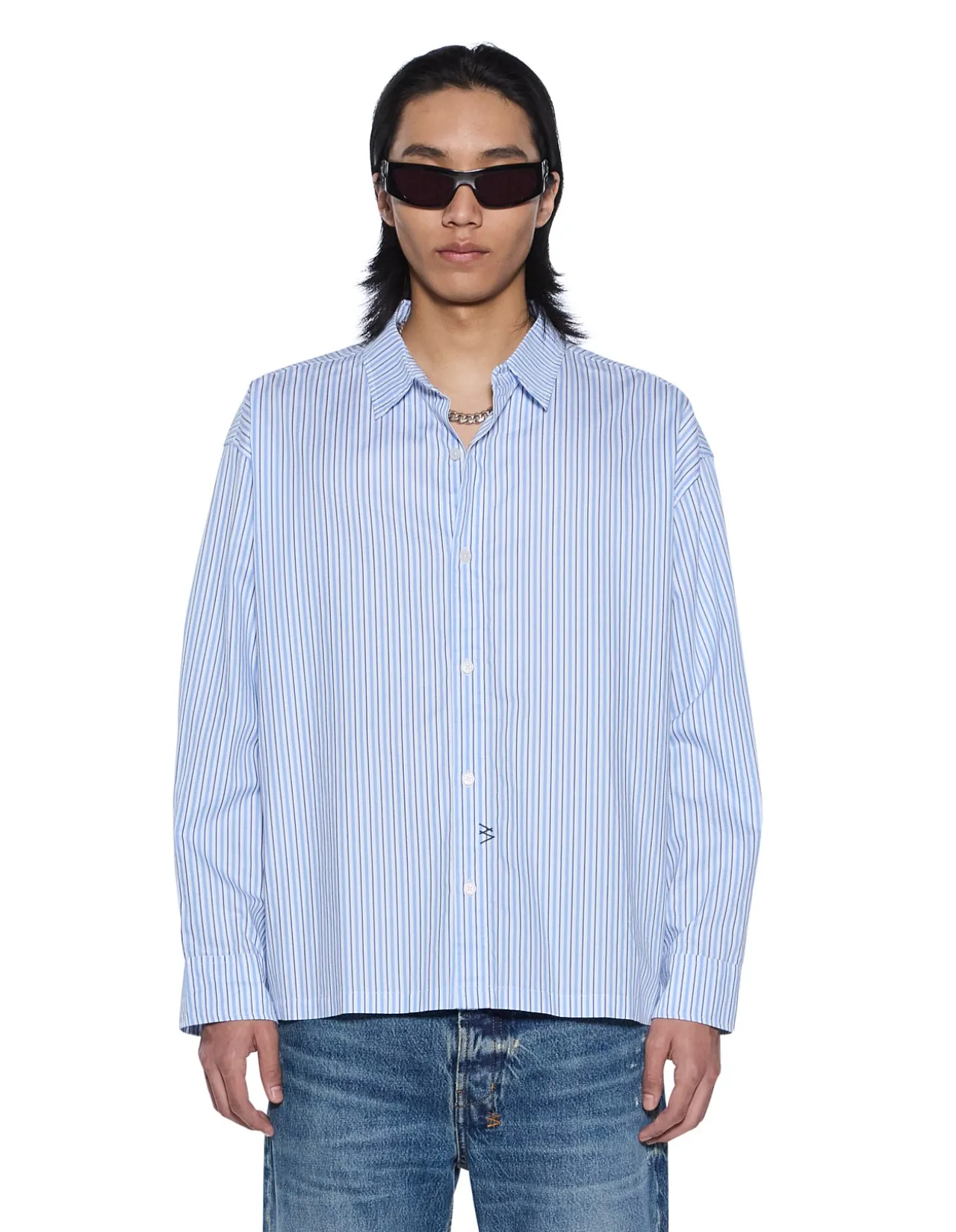 Lanley Long Sleeve Shirt Ocean Stripe