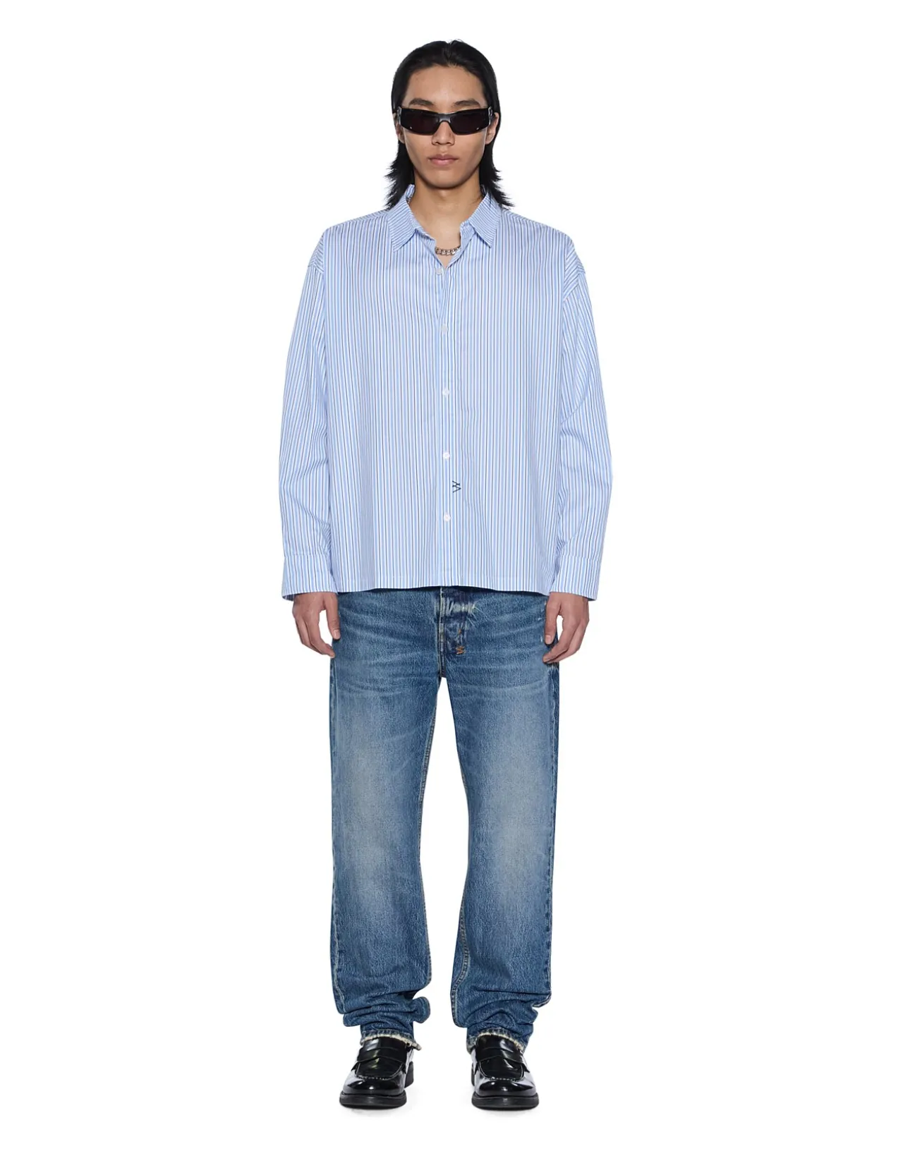 Lanley Long Sleeve Shirt Ocean Stripe