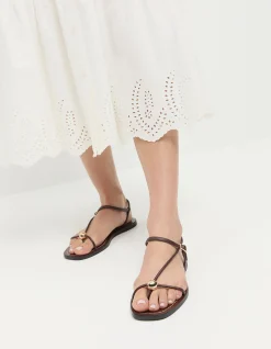 LARA STRAPPY FLAT SANDAL WITH BALL