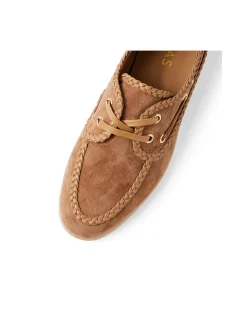 Larry Braided Lace Suede Boat Shoes
