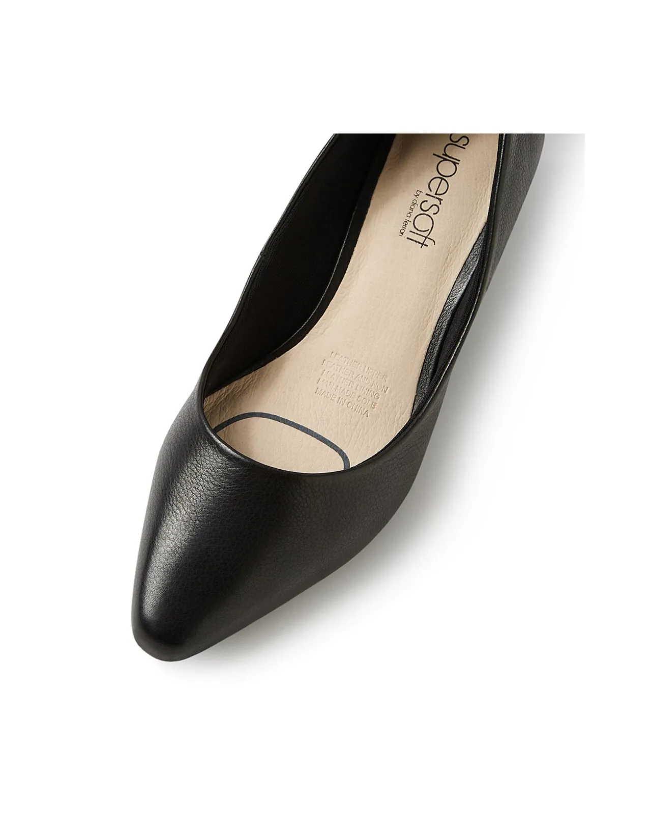 Lateley Black Leather Heels