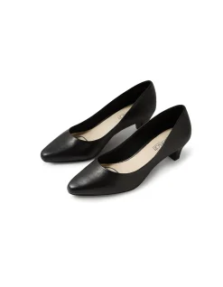 Lateley Black Leather Heels