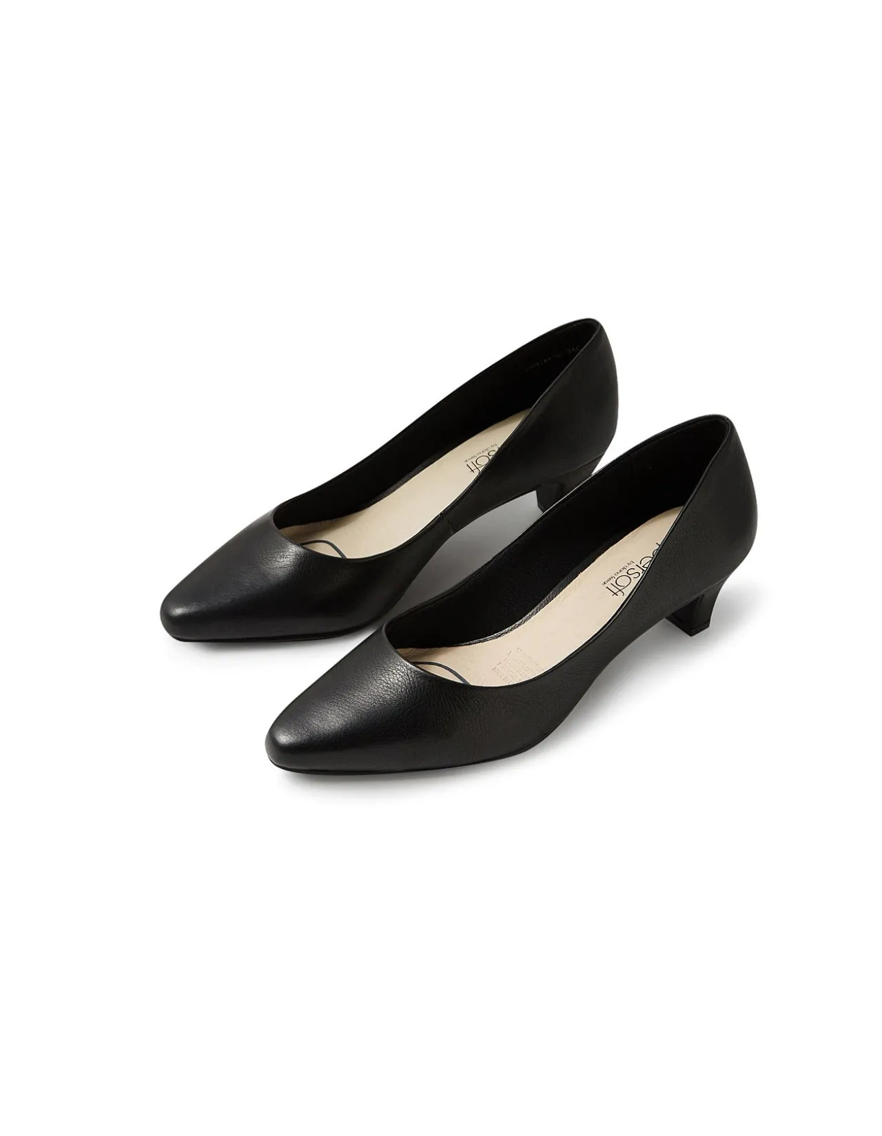 Lateley Black Leather Heels
