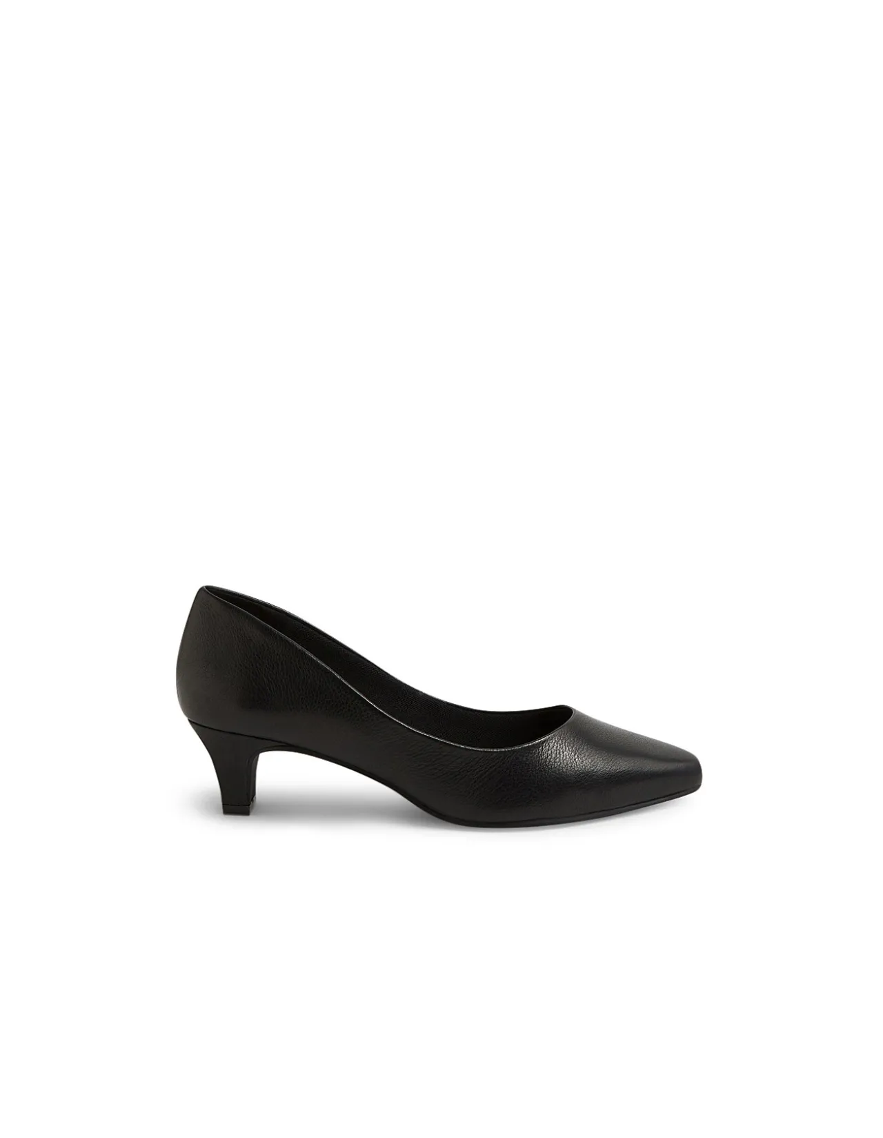 Lateley Black Leather Heels