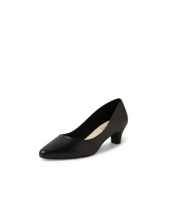 Lateley Black Leather Heels