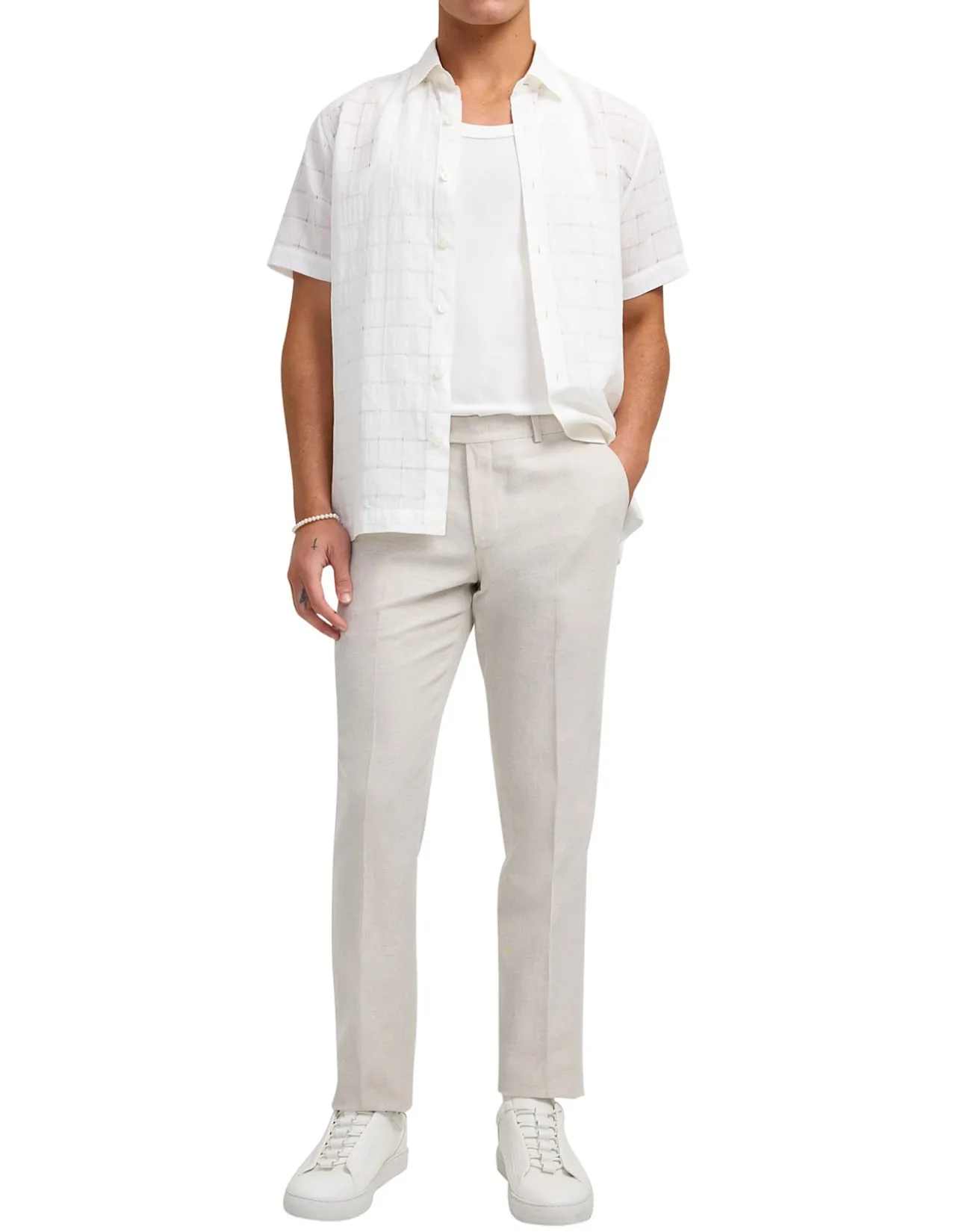 LATTICE CHECK SHORT SLEEVE SHIRT