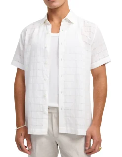 LATTICE CHECK SHORT SLEEVE SHIRT