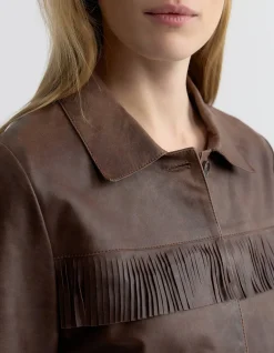 LAZARE FRINGE LEATHER JACKET