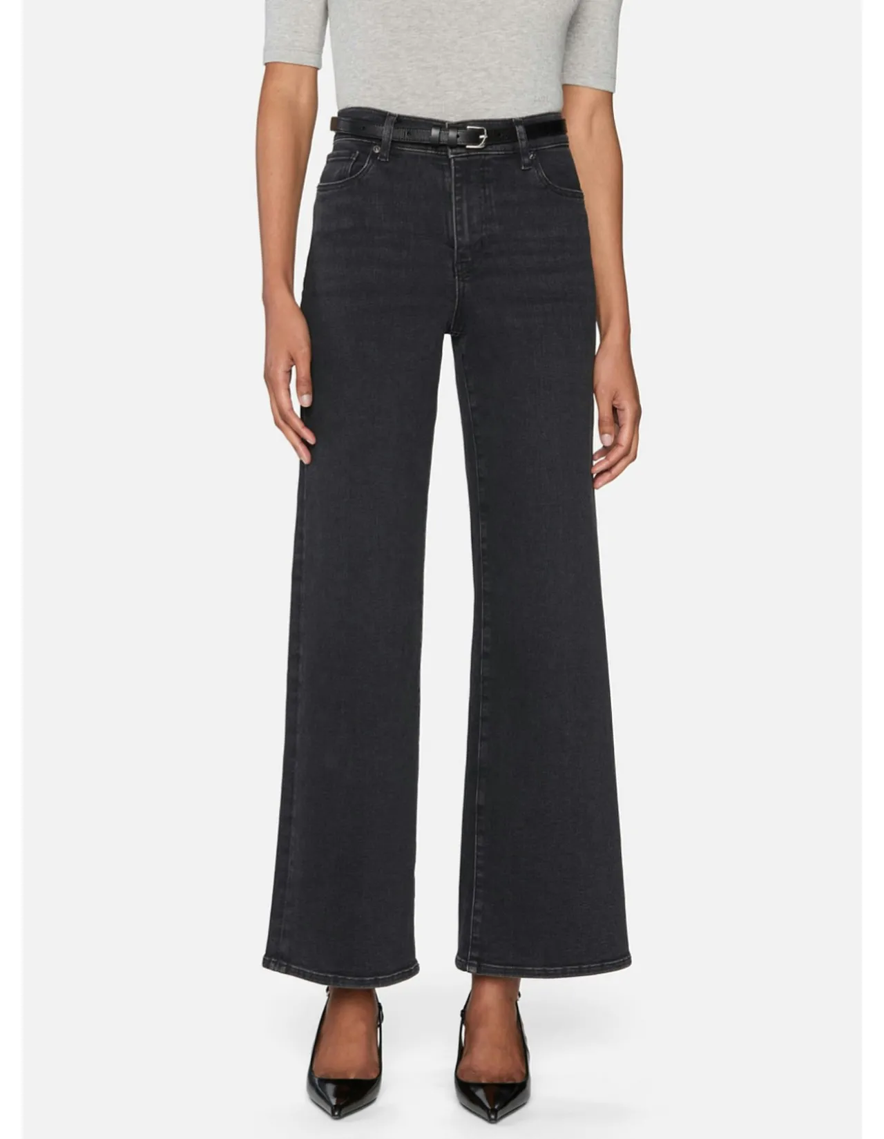Le Slim Palazzo High Rise Wide Leg Jeans