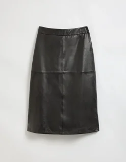 Leather A-Line Skirt