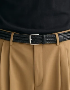 LEATHER ELASTIC BRAIDED BELT