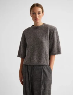 LEETA WOOL KNITTED T SHIRT