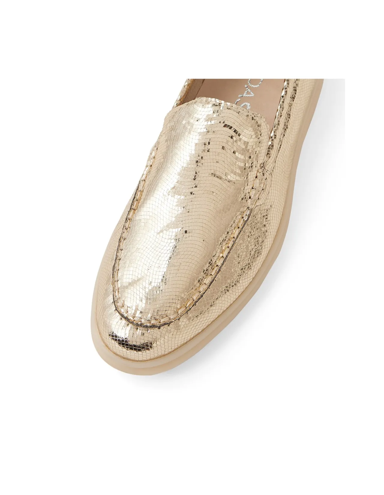 Lemmy Pale Gold Mosaic Loafers