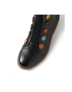 Lemuel Multi Button Leather Ankle Boots