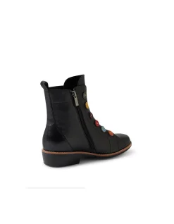 Lemuel Multi Button Leather Ankle Boots