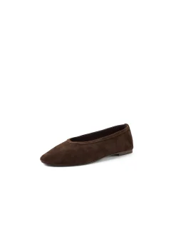 Lenita Suede Ballet Flats In Espresso