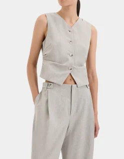 Leone Vest with Tortoiseshell Buttons
