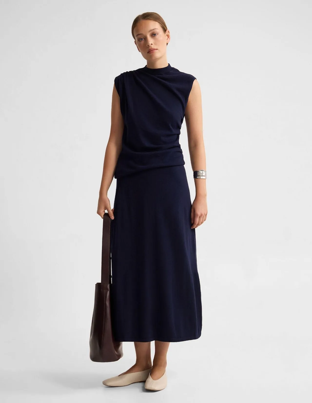 LEONIE CASHMERE BLEND KNITTED SKIRT
