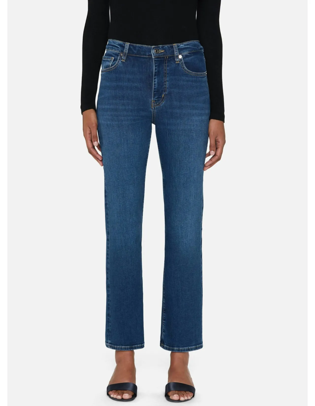 Le Sleek Straight High Rise Ankle Jeans