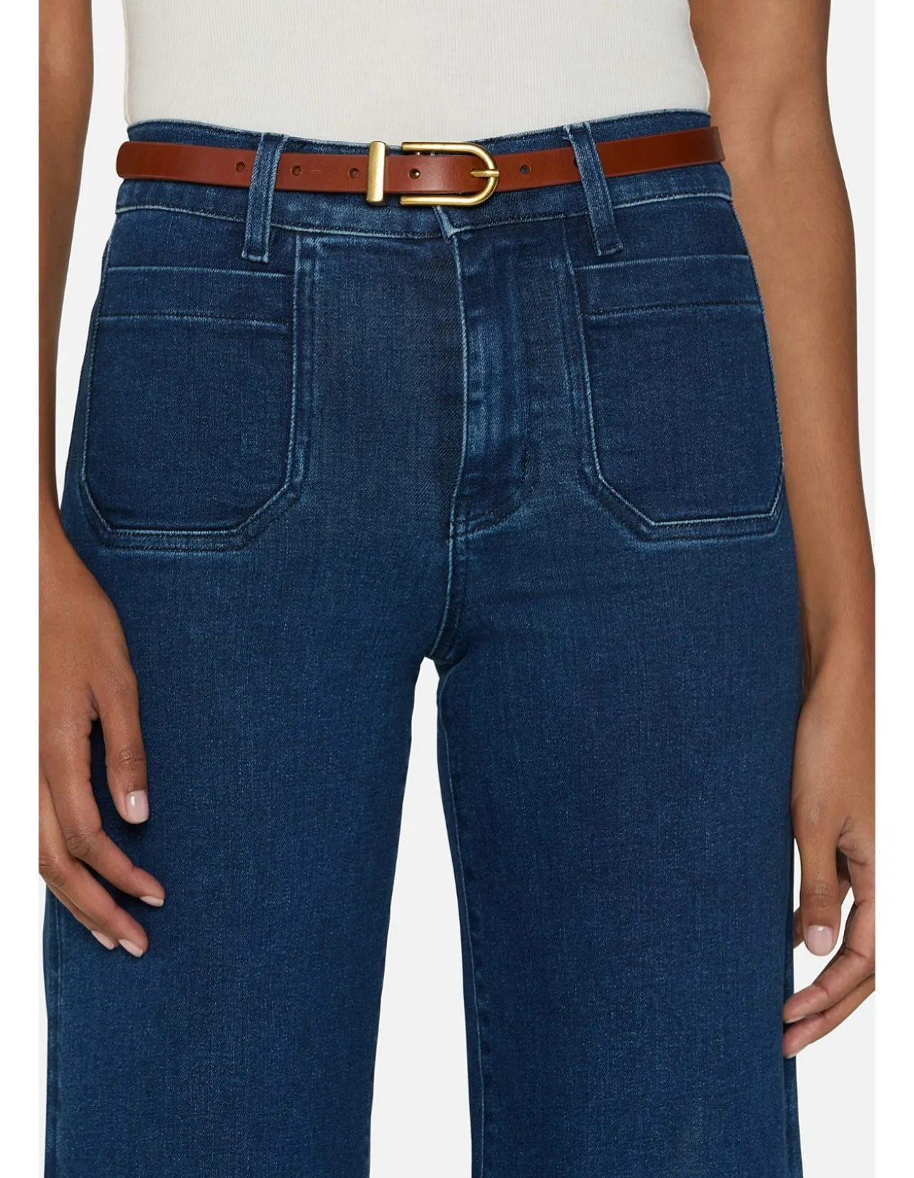Le Slim Palazzo High Rise Wide Leg Jeans