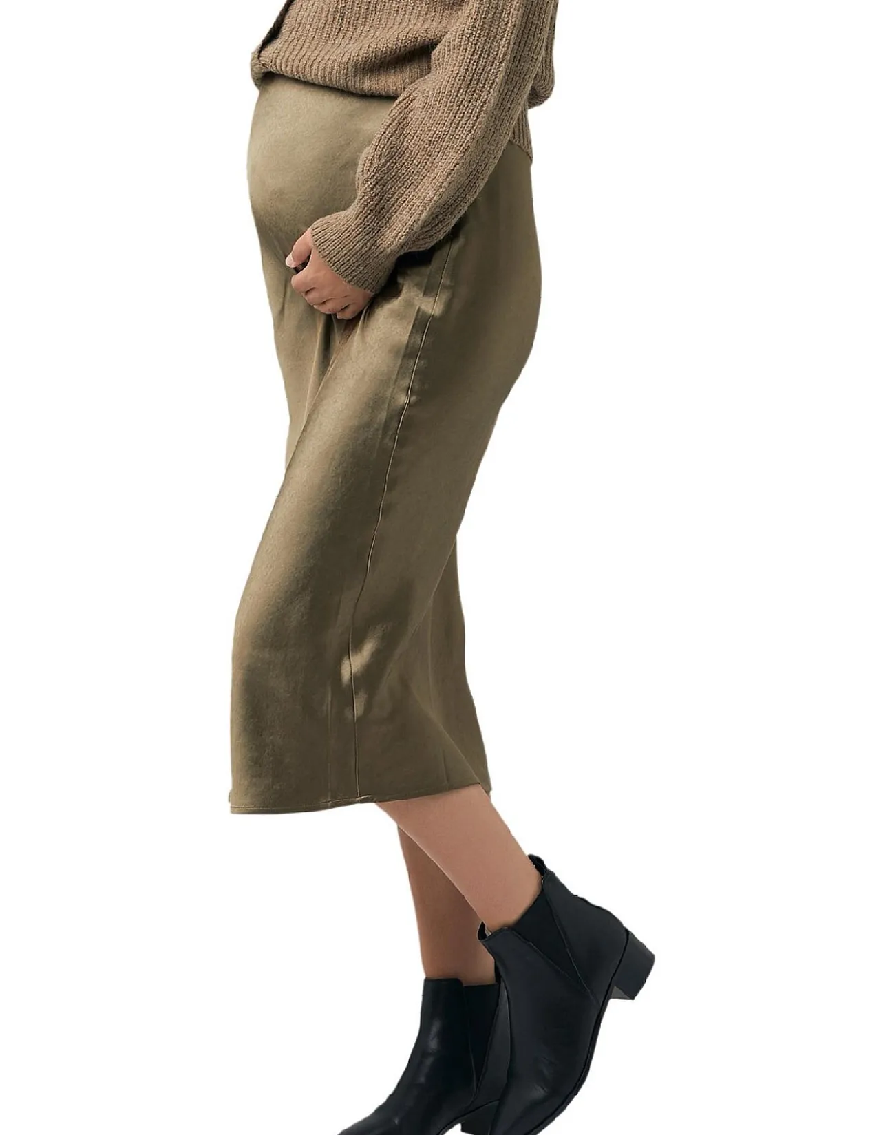 Lexie Satin Skirt Navy