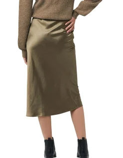 Lexie Satin Skirt Navy
