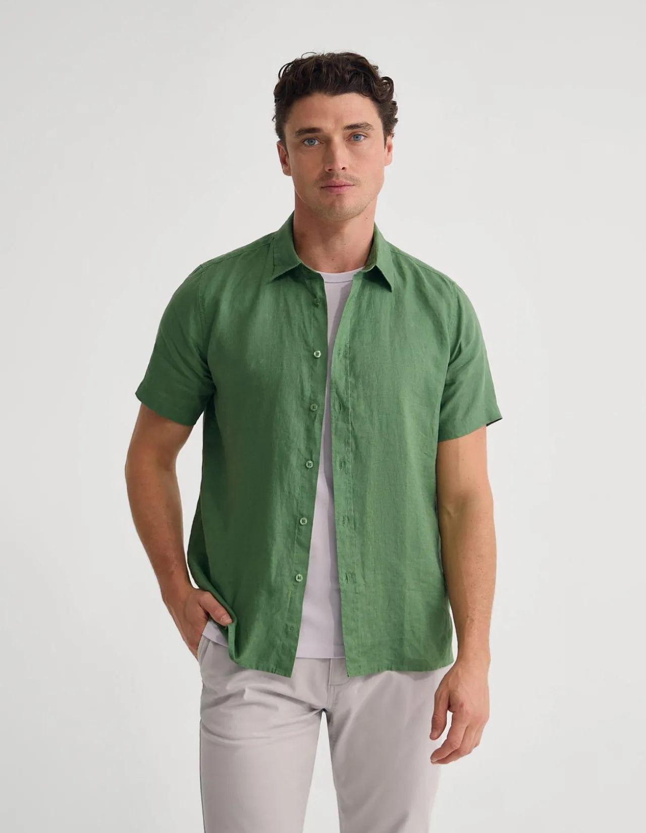 LEYTON SS EUROPEAN LINEN SHIRT