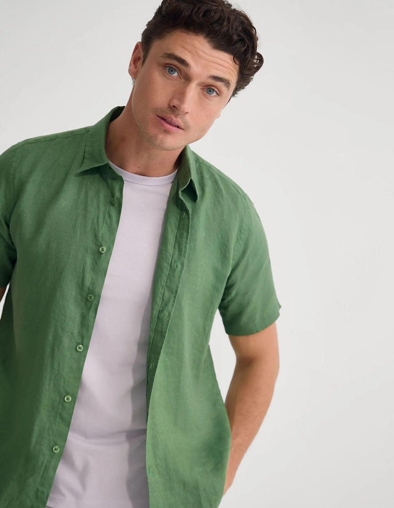 LEYTON SS EUROPEAN LINEN SHIRT