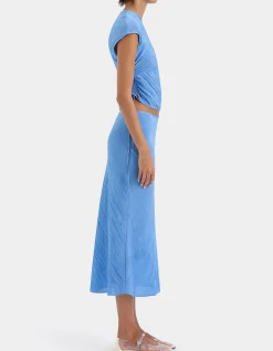 Ligera Crinkle Satin Maxi Skirt