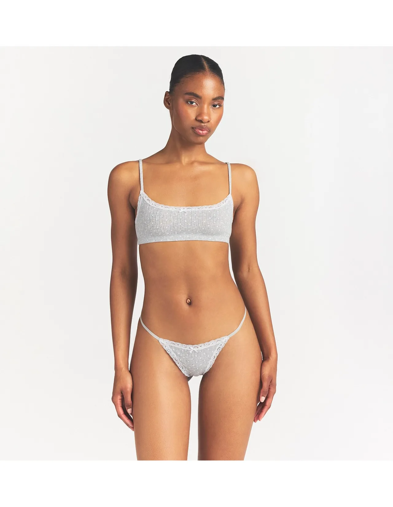 LIGHTWEIGHT COTTON POINTELLE SCOOP BRALETTE