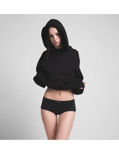 LIGHTWEIGHT COTTON LACE TRIM BOYSHORT