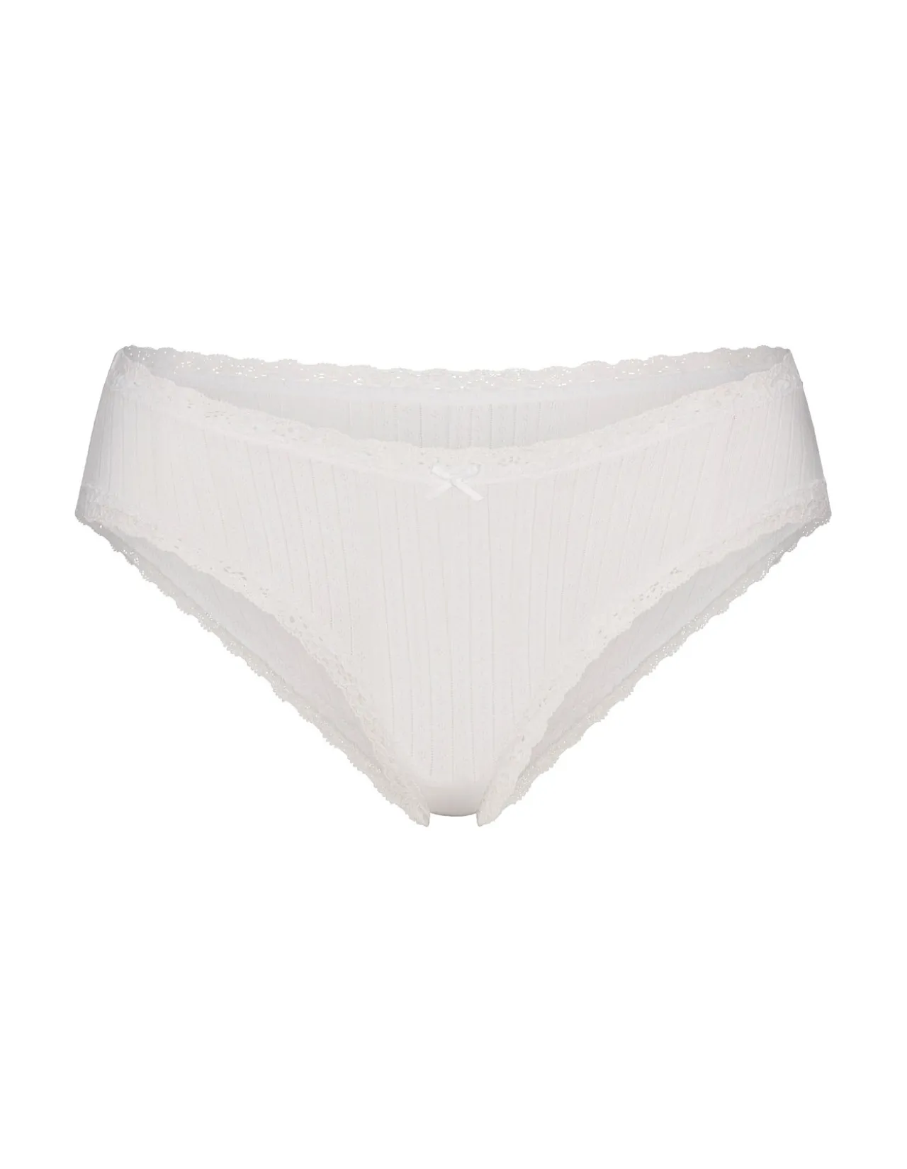 LIGHTWEIGHT COTTON POINTELLE LACE TRIM BRIEF