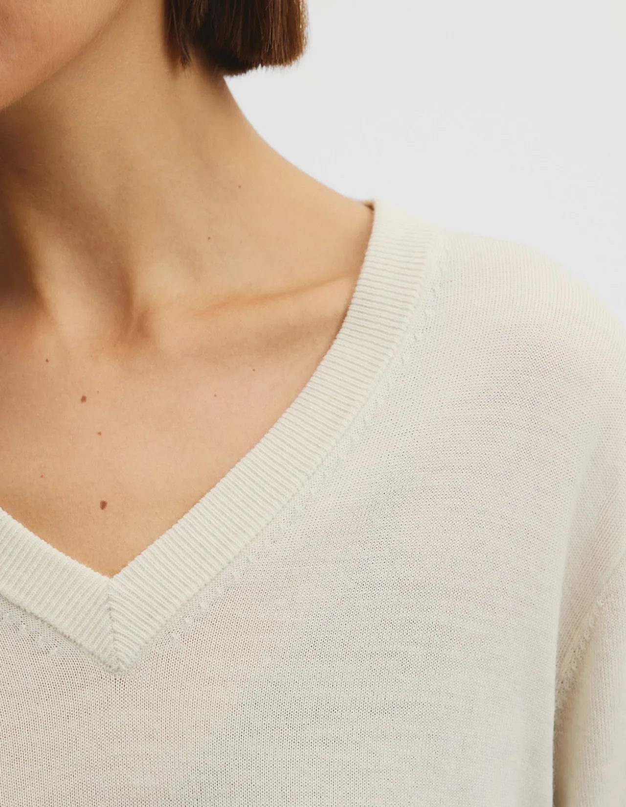 Lightweight Merino Wool V-Neck Knit