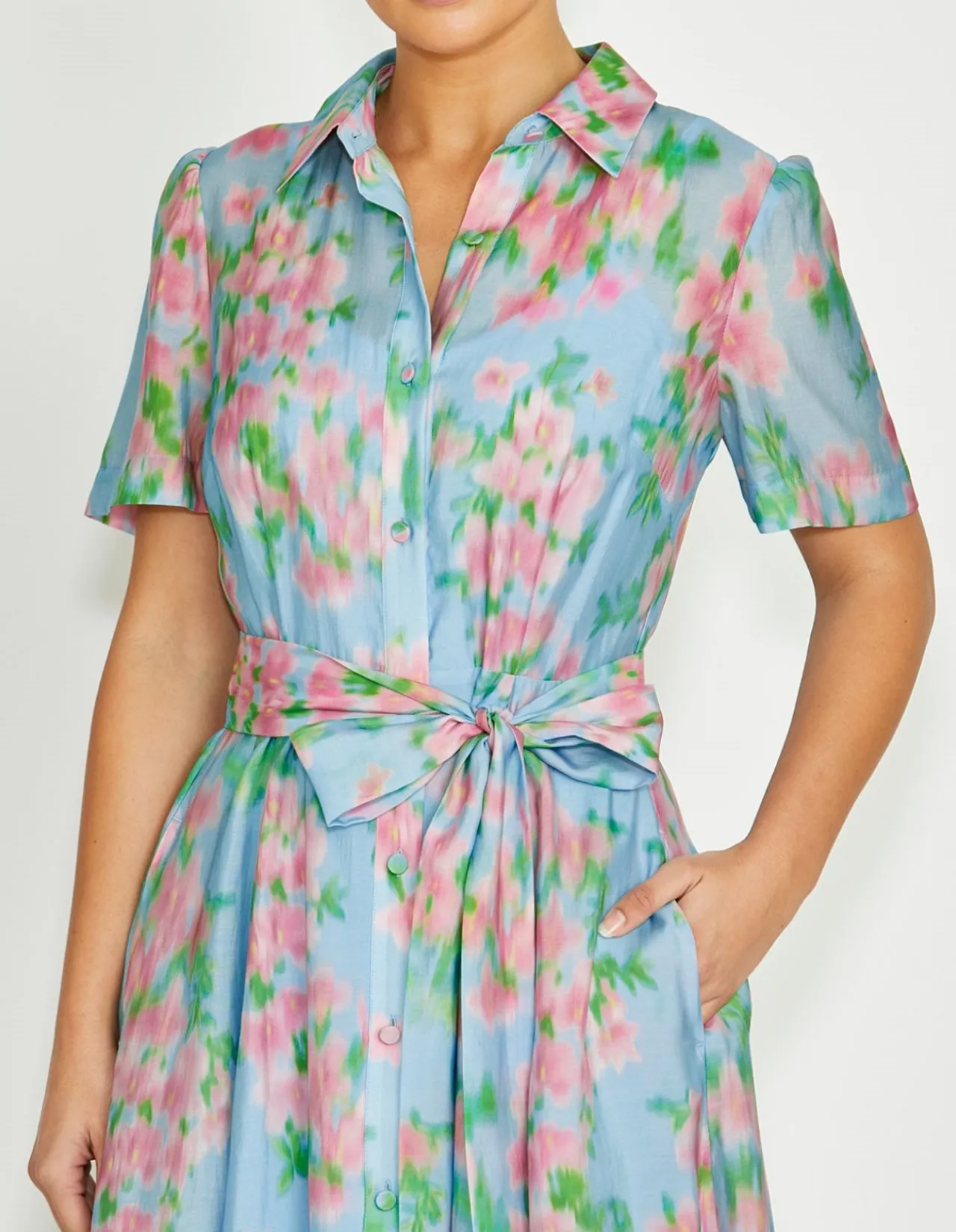 LILLIANA FLORAL HAZE SHIRTDRESS